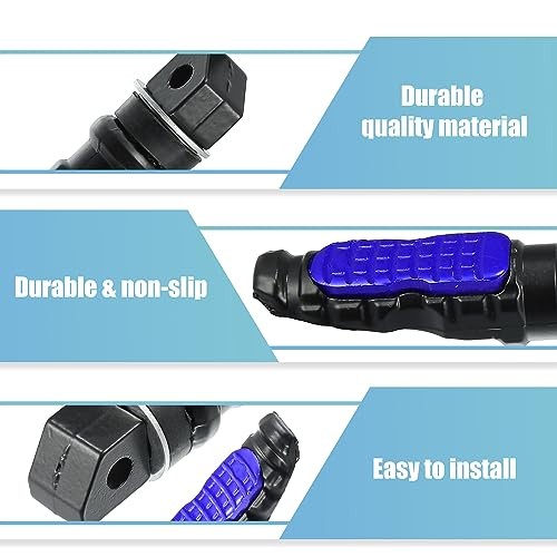 1 Pair Motorcycle Foot Pegs Aluminum Alloy Motorbike Footrests Pedals Blue