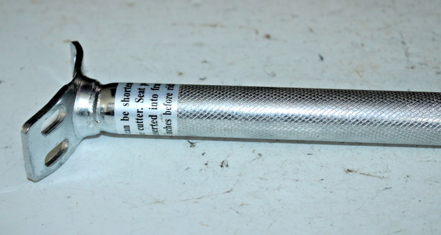 Vintage Seatpost Seat Tube 320/25.4mm 0 Offset Silver Steel Cruiser Hybrid Road~