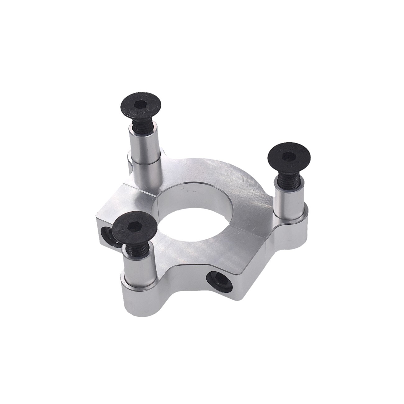 Silver 1″ 25mm / 1.5″ 38mm CNC Adapter Fits 49cc 50cc 66cc 80cc Motorized Bike.