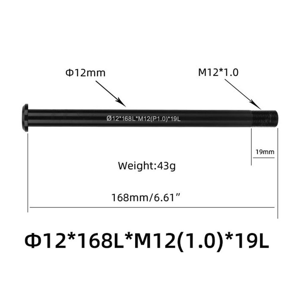 Bike Bicycle Cycling Replacement Front/Rear Thru Axle 12mm 124L/168L/174L P1.0