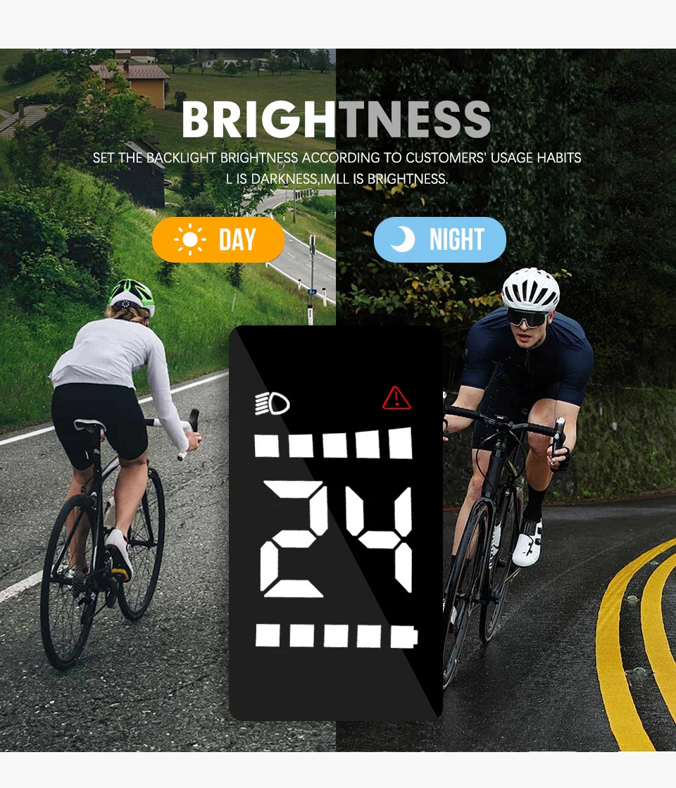 Mini Display 24/36/48V E-bike Intelligent LCD Screen 5PIN Female Waterproof