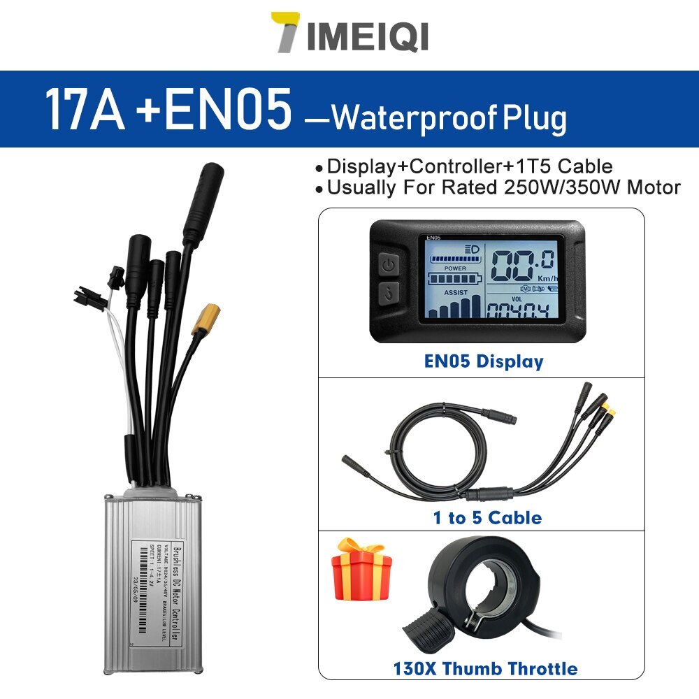 E-bike Sine Wave Waterproof Controller 36V/48V 17A 26A 30A with LCD S866 Display