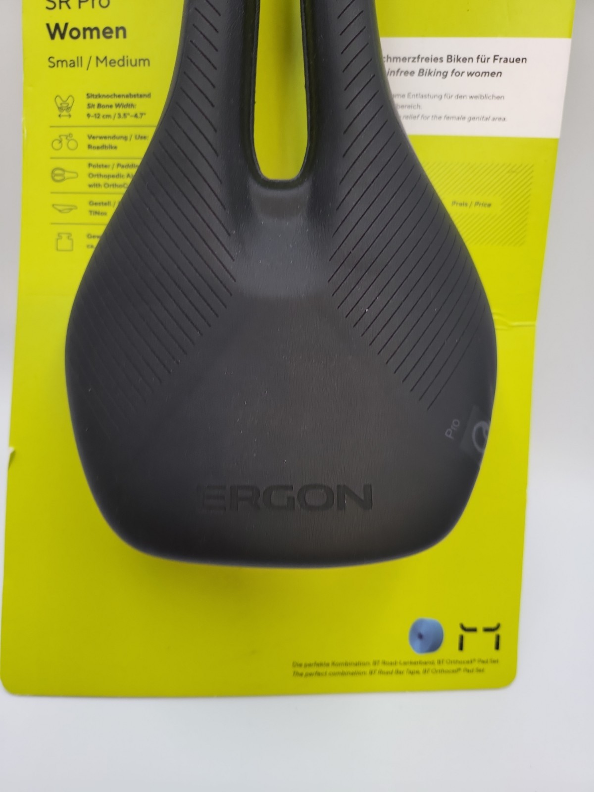 Ergon SR Pro Saddle – Titanox, Black, Women’s, Small/Medium