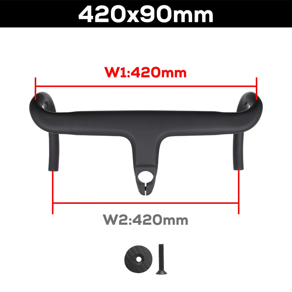 Road Bike Full Carbon Integrated CockpitHandlebar 28.6mm -10° 380-440*90-110mm