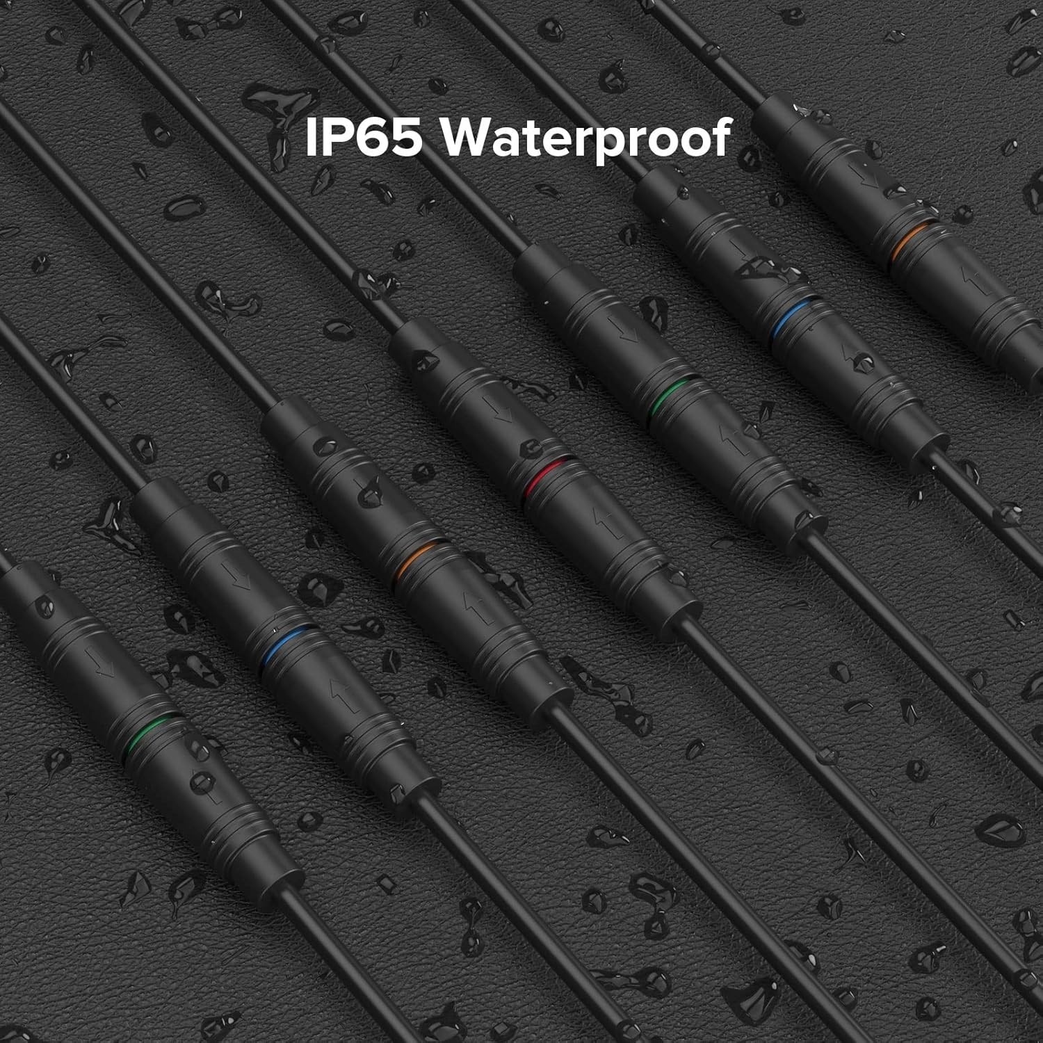 6 Pack Hysmigor 2 Pin Mini Connectors with 7.87in Weatherproof Cables