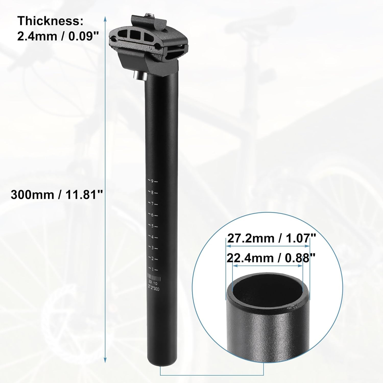 Bike Seat Post Aluminum Alloy Bicycle Seatpost Mountain Bike Saddle Pole Road Bi