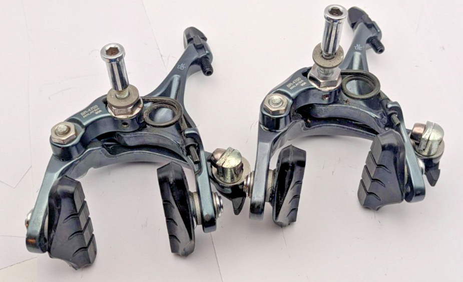 SHIMANO TIAGRA BRAKE SET Front & Rear Calipers Rim Brakes GRAY BR-4700 RECESSED