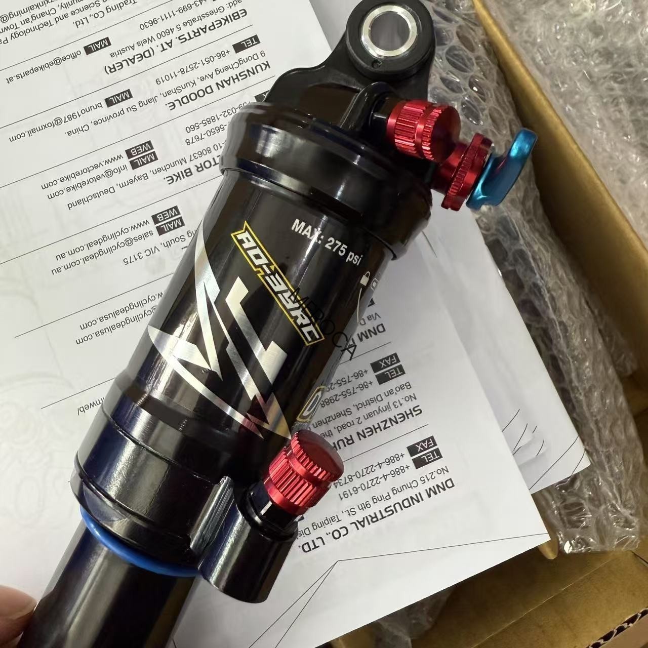 DNM Dual Air Shock Mountain Bike Bicycle Suspension Rear Shock 165/190/200mm MTB