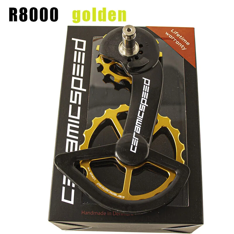 Road Bike Carbon Fiber Ceramics Bearing Guide Wheel Rear Pulley Rear Derailleurs