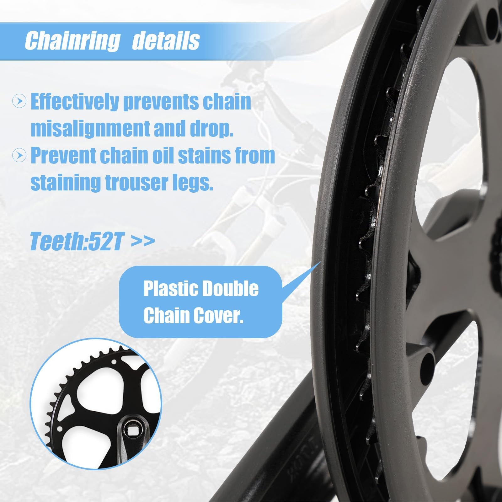 CMTOTWO Ebike Crankset 52T 170mm