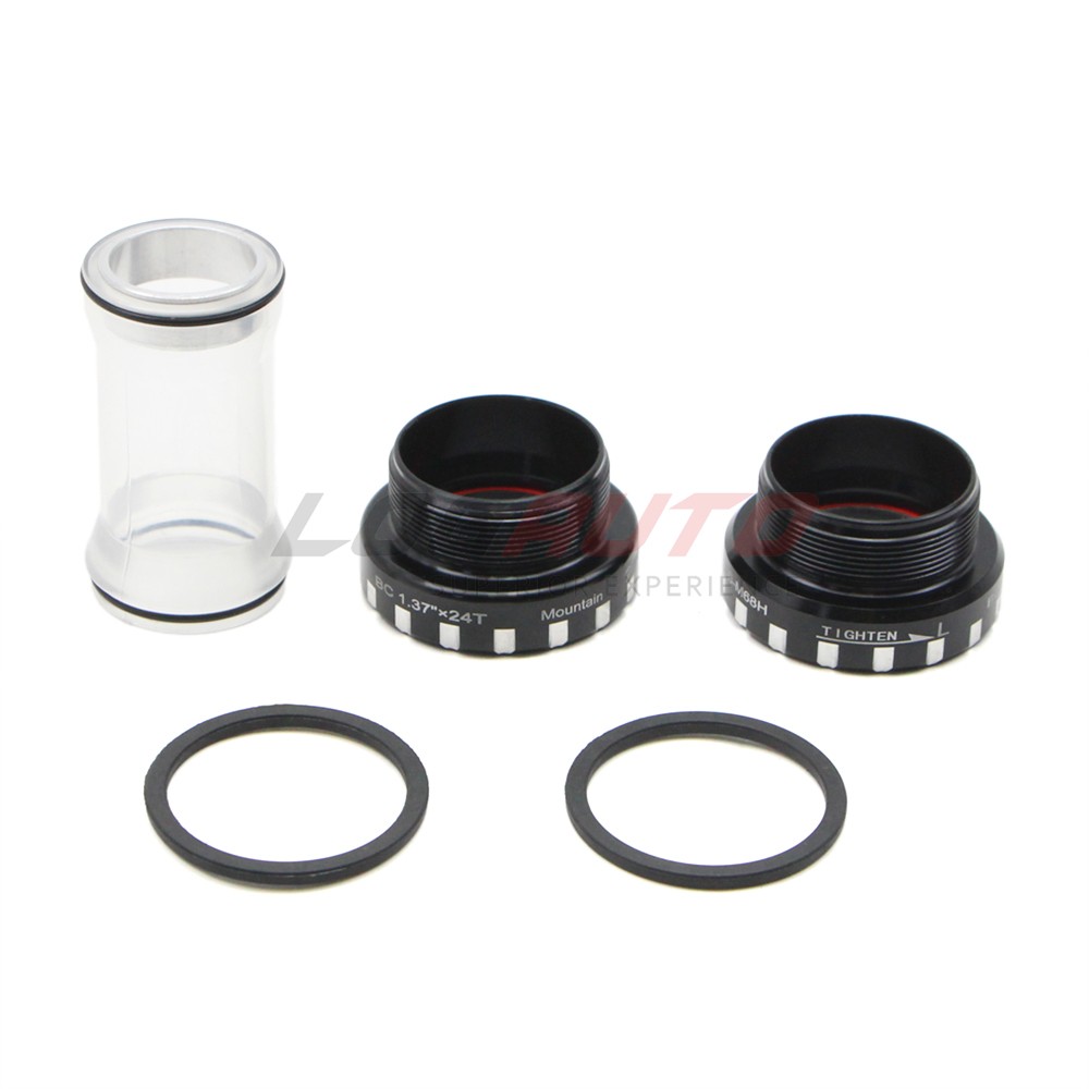 68/73mm Ceramic Bottom Bracket Threaded Bearing Hollowtech MTB Bike W/ 2 Spacer