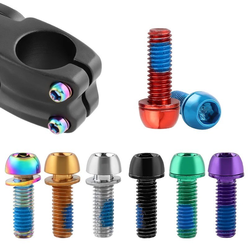 MUQZI 6Pcs M6x17mm Bike Disc Brake Caliper Bolts MTB Stem Crank Screw Set