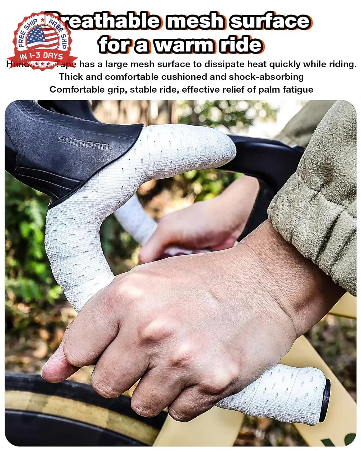 Bike Handlebar Tape for Road Bike, EVA Bicycle Handlebar Tape with Silicone Surf