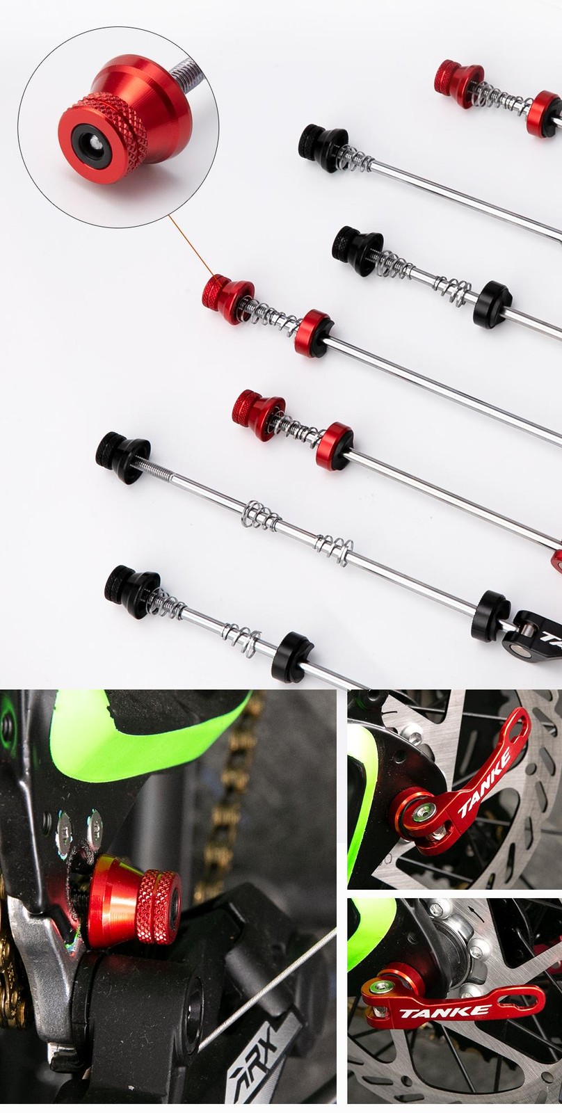 Tanke Bicycle Quick Release Bolt Hub Skewers Lever Axle Road Mountain Bike Repla