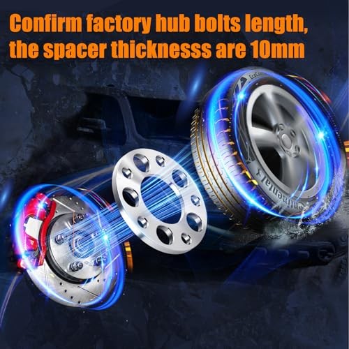 10mm 5x120mm Wheel Spacers Fit for 128i 135i 318i 10mm, No Lug Bolts silver