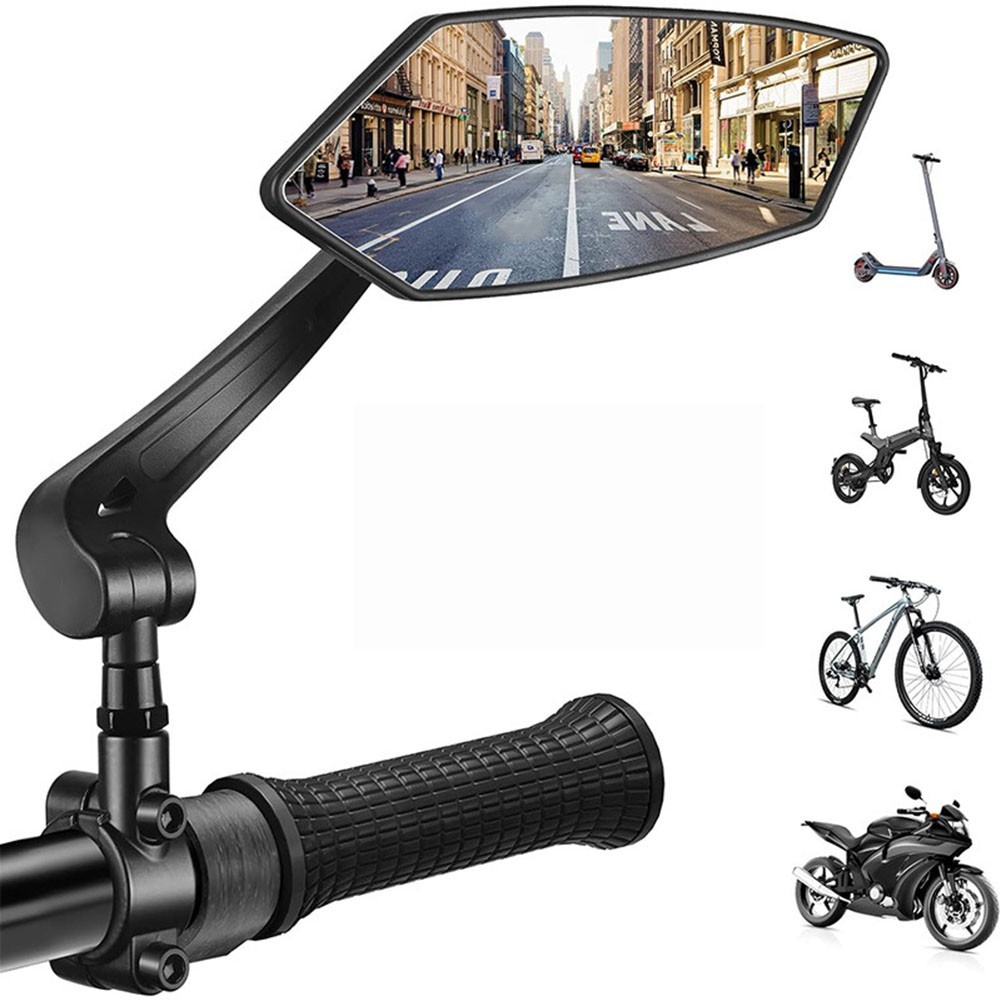 Bike Rearview Mirror for Electric Bike Scooter Reflective Rotation
