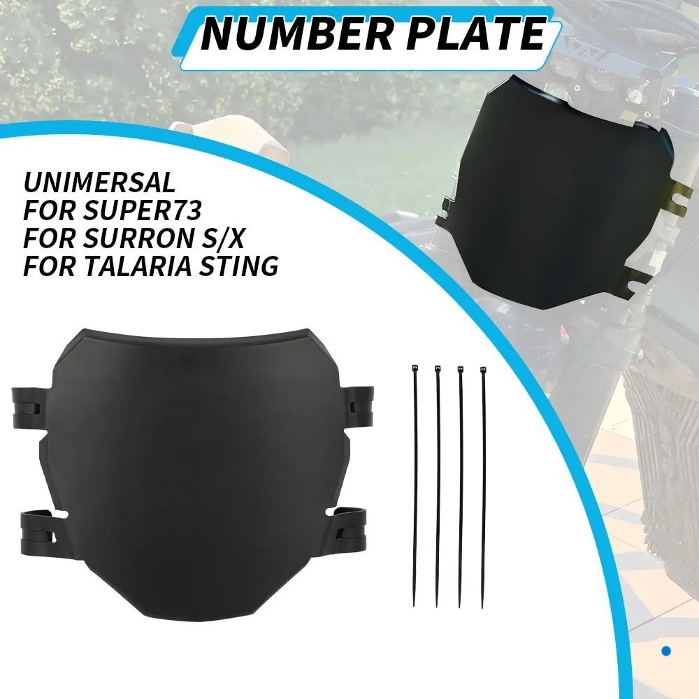 ODI Black Number Plate With Zip Ties For Downhill MTB’s EBikes Surrons