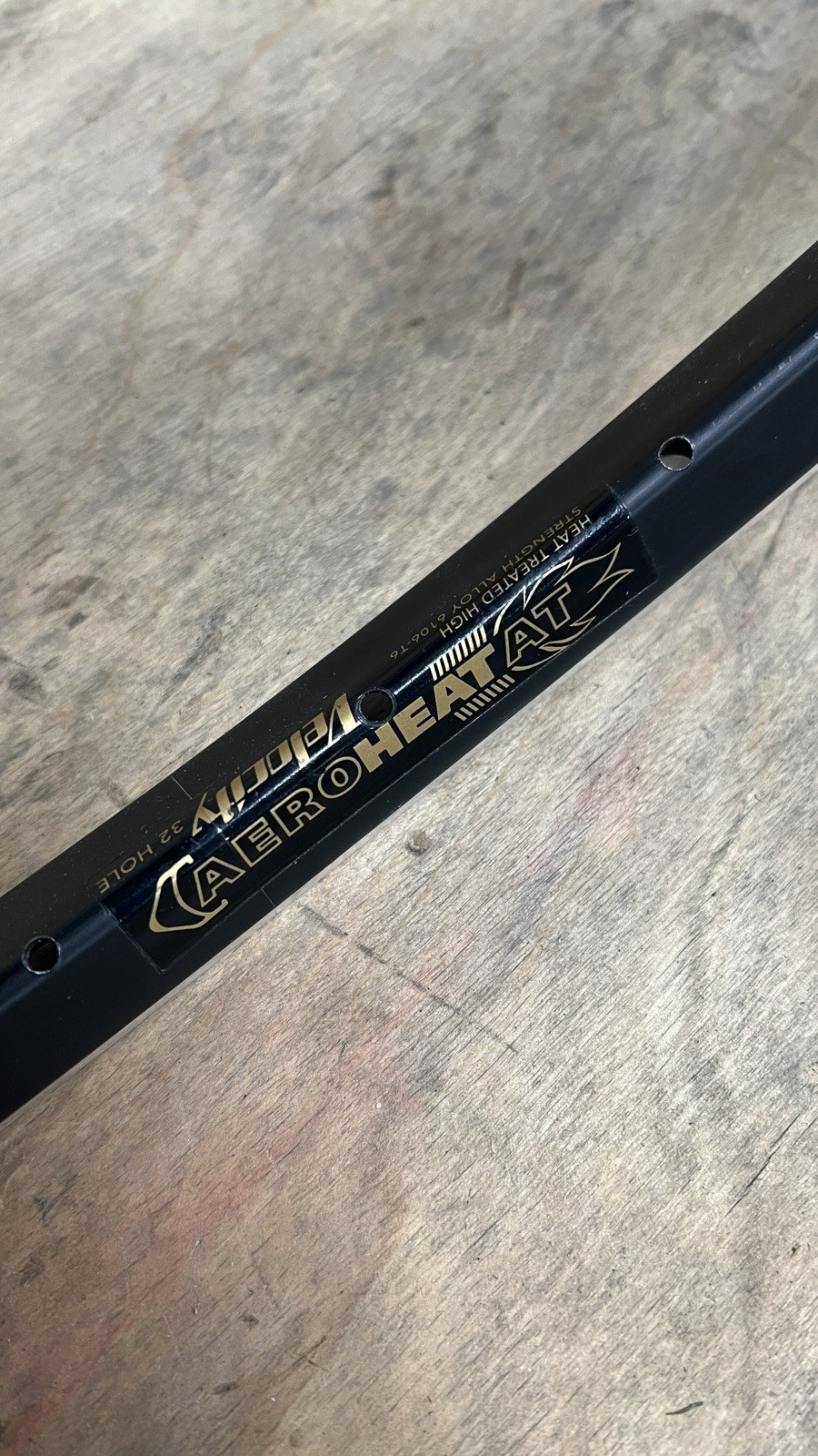 Velocity Aeroheat MTB 26” Rim 32h Black Machined Sidewall Australia