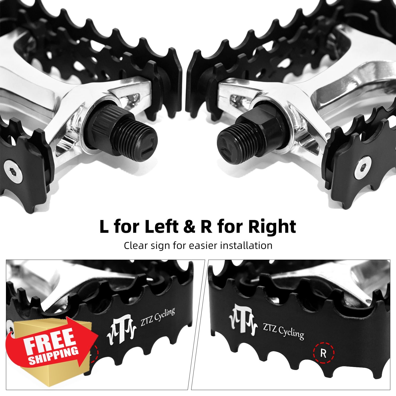 ZTZ Black MTB Pedals