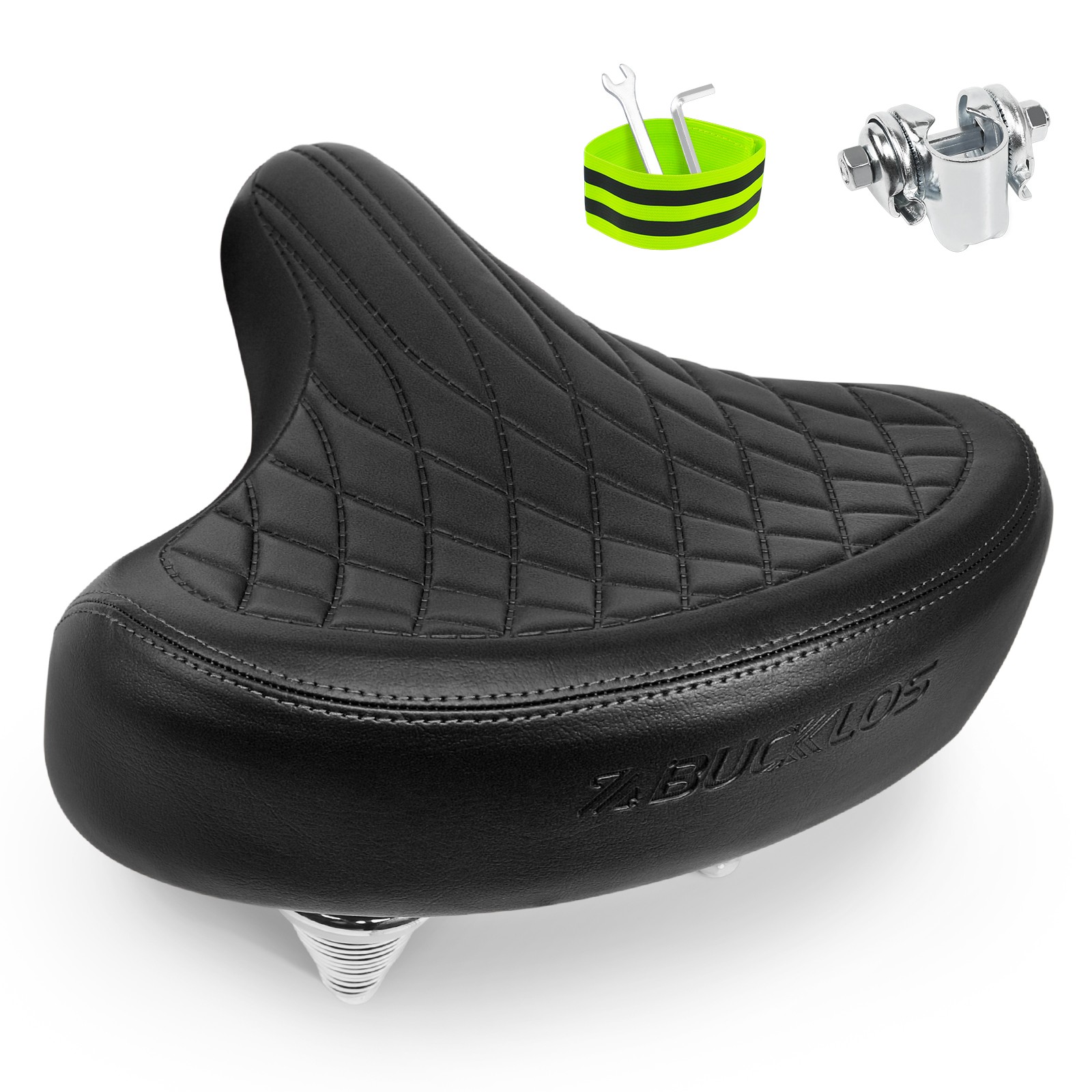 Ergonomic Retro Double Springer Cushion Comfortable Extra Wide Cruiser Bike Seat
