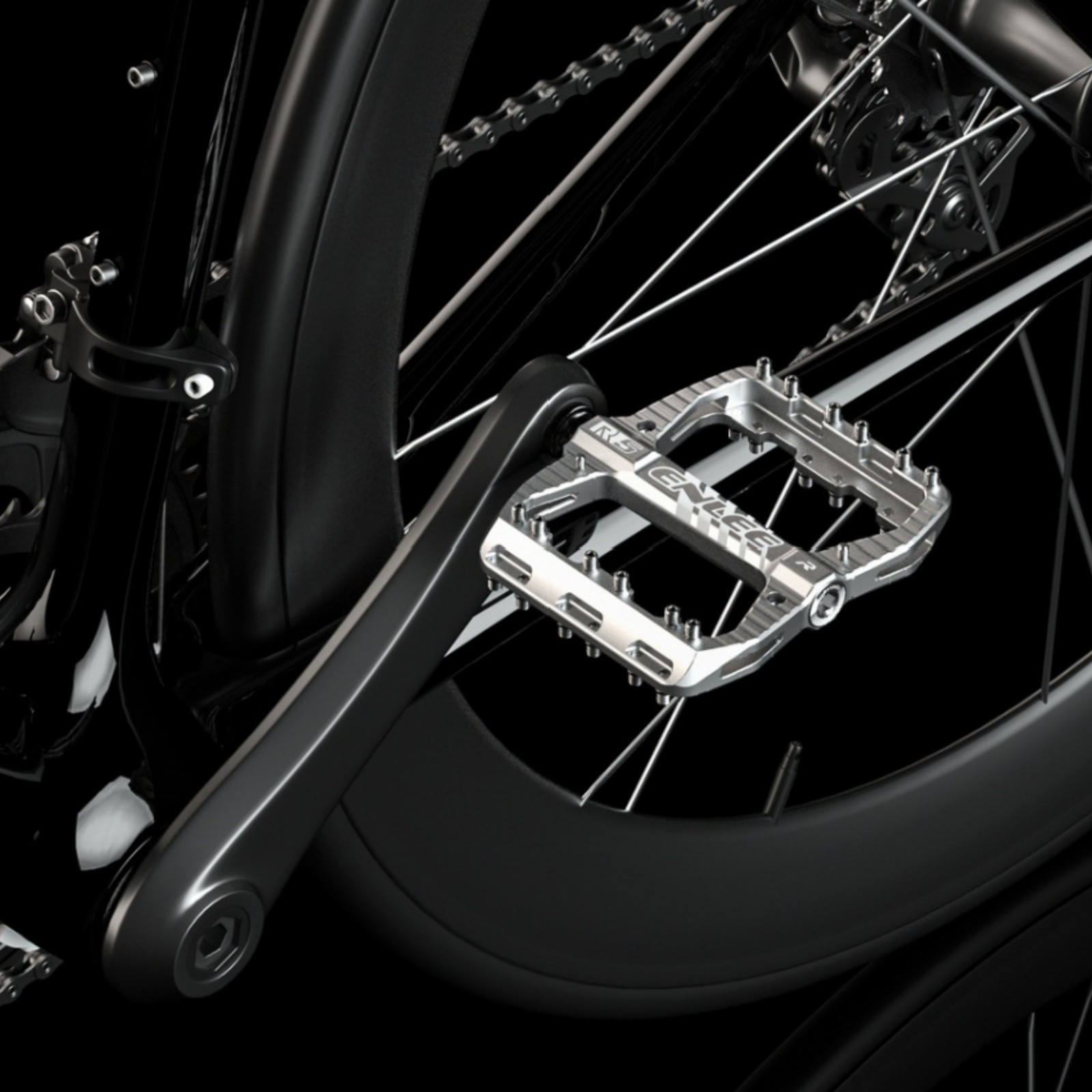 Bike Pedals Flat Platform Aluminum Alloy Sealed DU Bearing Anti-Slip MTB BMX