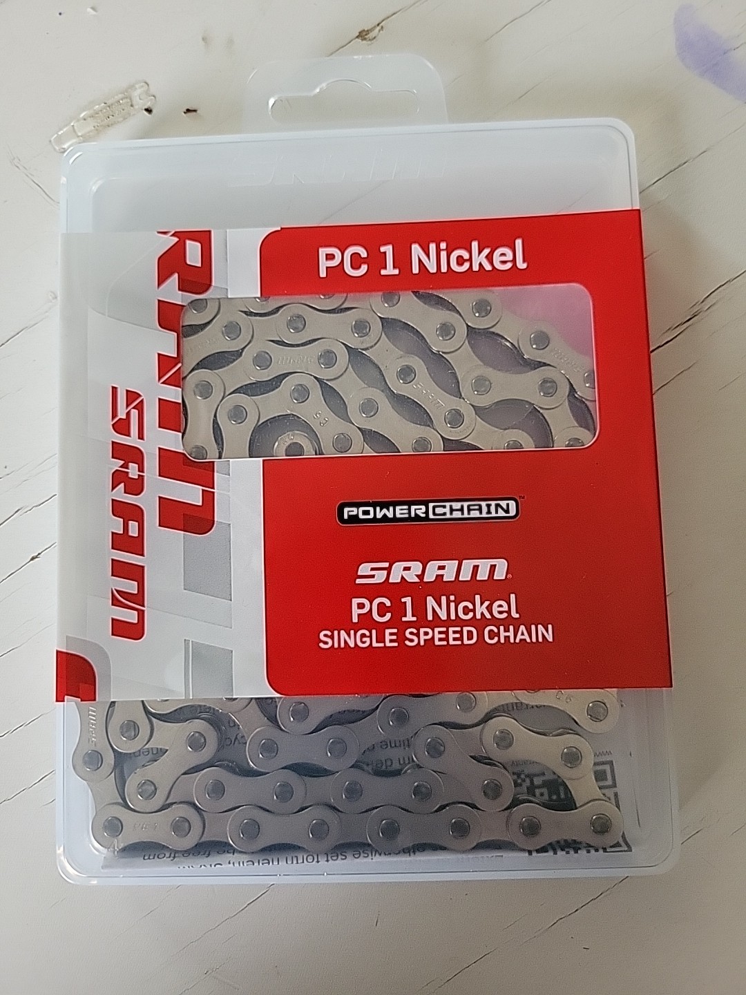 SRAM PC-1 1/2″ x 1/8″ Chain Silver 114 Links Single Speed (330 gram)
