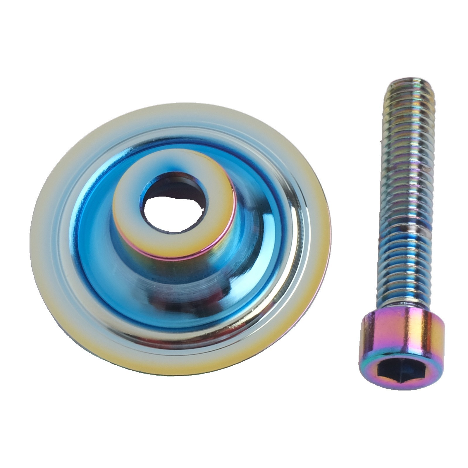 Lightweight Multicolor Oil Slick Headset Stem Cap Replacement Top Cover