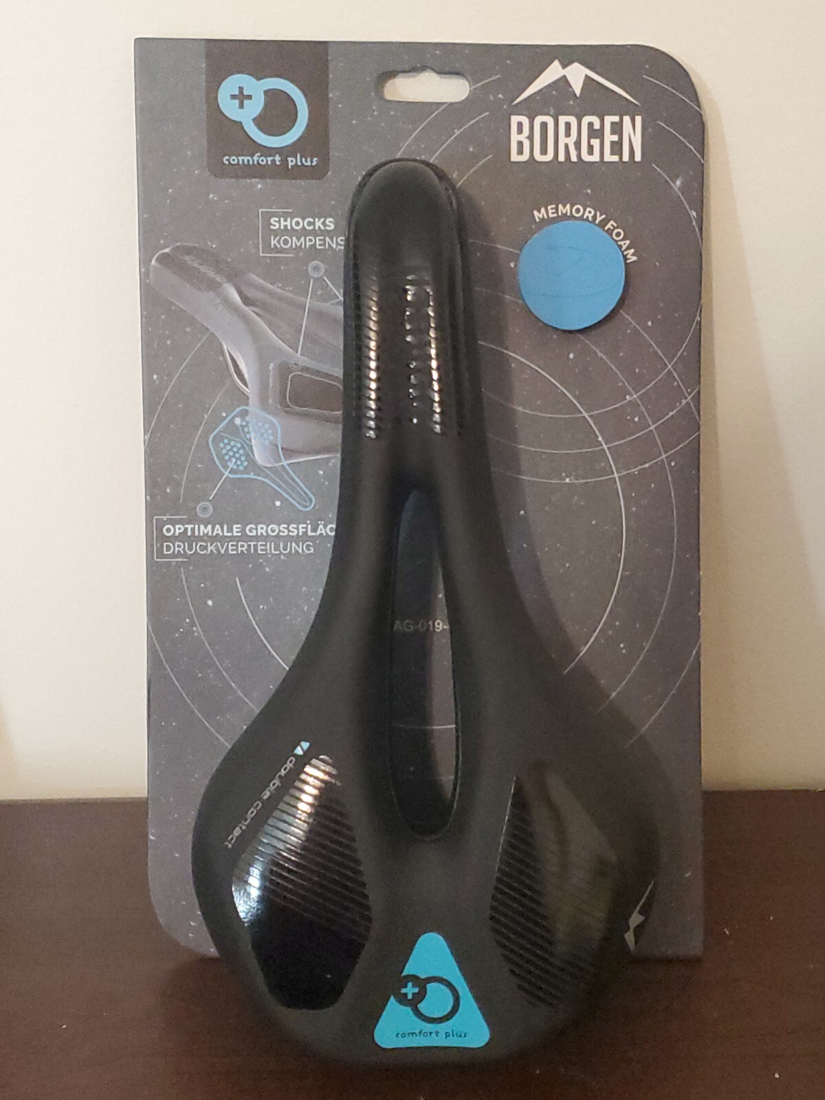 Borgen Comfort Plus Memory Foam Double Contact Bike Saddle – Black – New