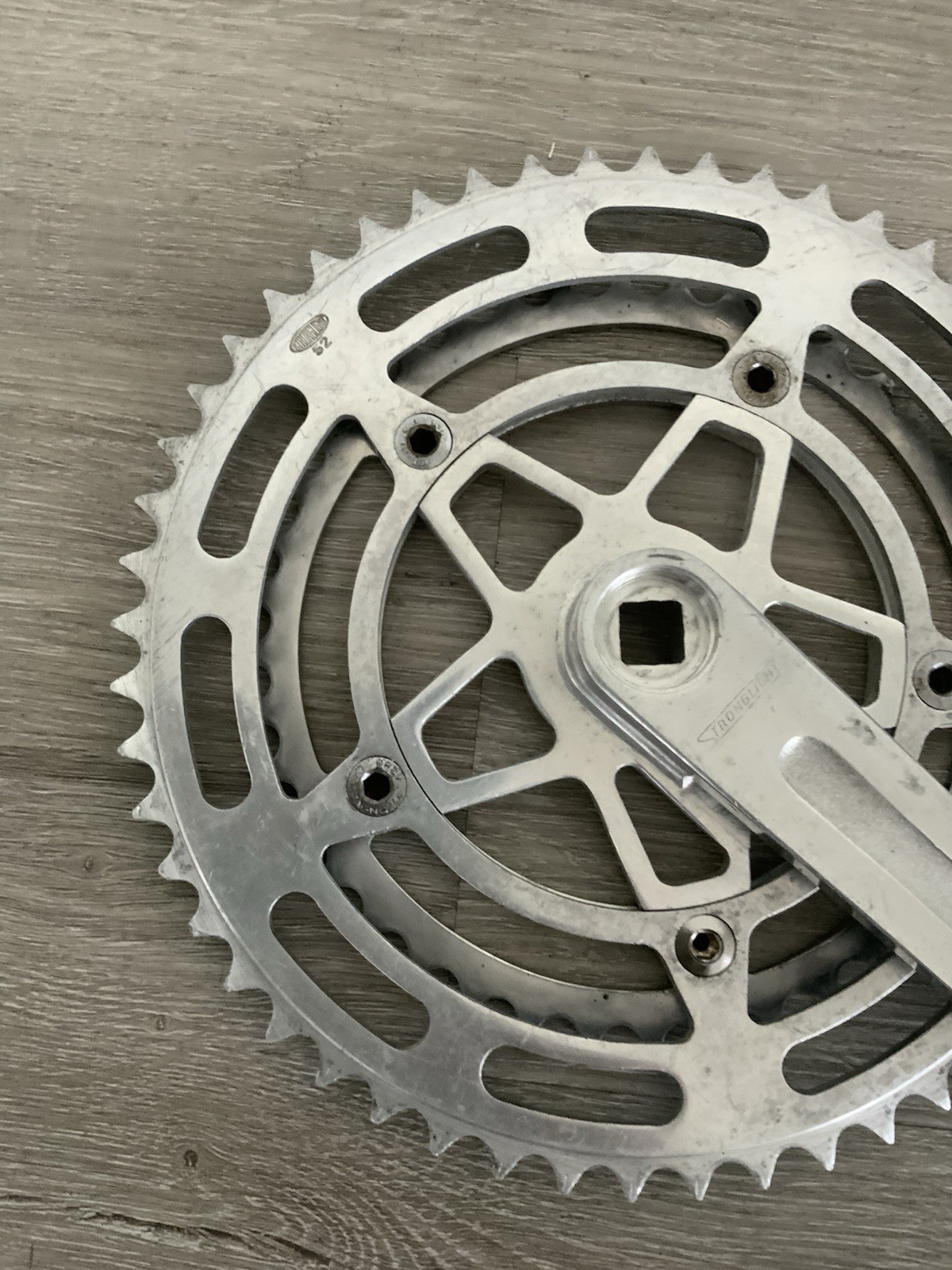 STRONGLIGHT CRANK SPIDER ONLY DOUBLE 40-52 TOOTH 170 MM FRENCH PEDAL THREADS