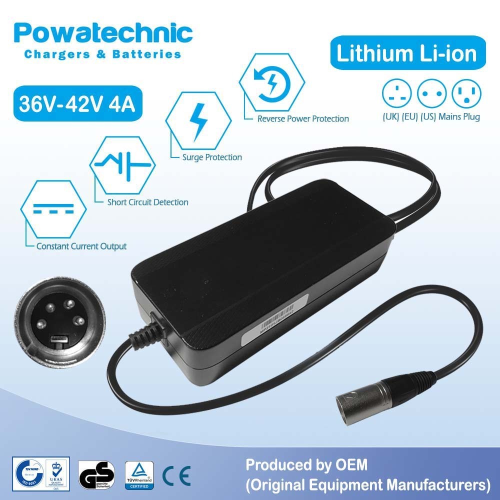 42V 4A XLR 4-pin prong Charger for 36V Stromer ST 1 ebike – TD Hitech System