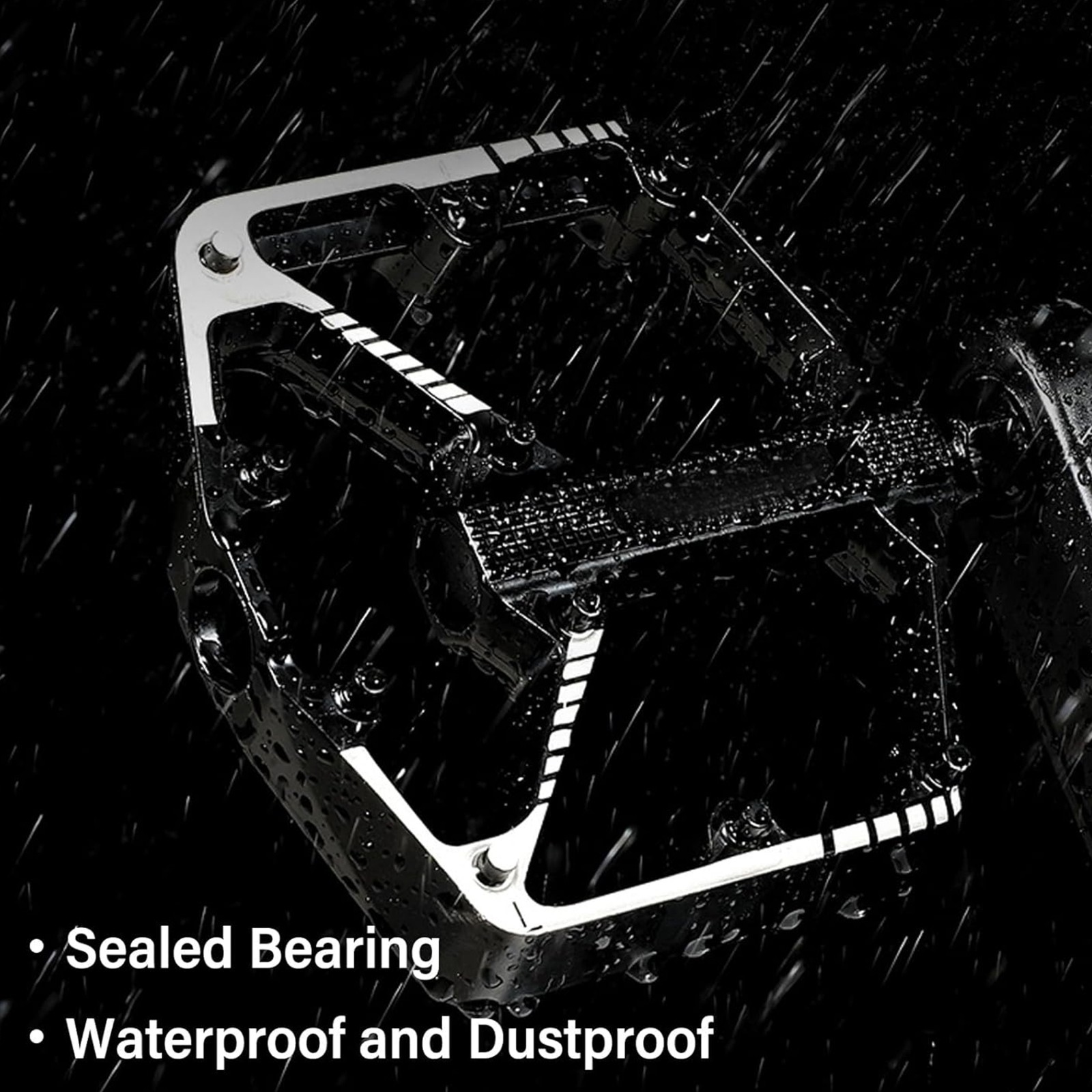 2 Pcs 4″ Bike Pedals MTB Road Bicycle Aluminum Alloy Non-Slip Sealed Bearing