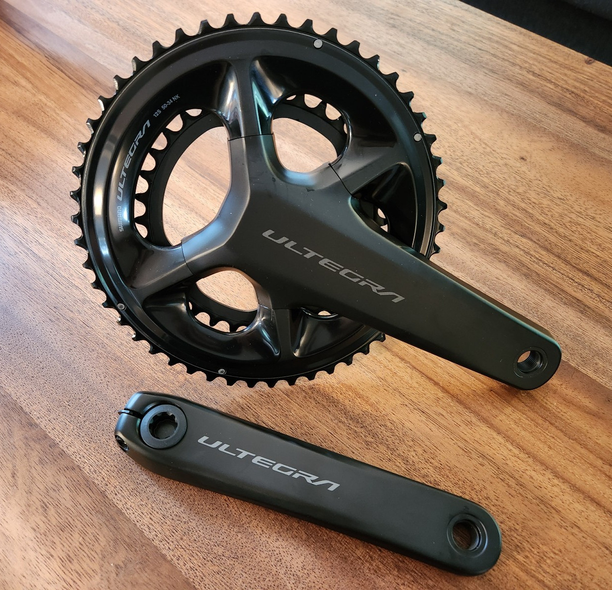 Shimano FC-R8100 Ultegra 50/34T 170mm 12-Speed Crankset – Black, take-off