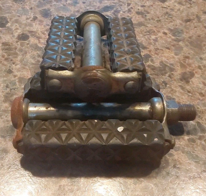 Vtg Checkered Bicycle Pedals ( Made In Germany)