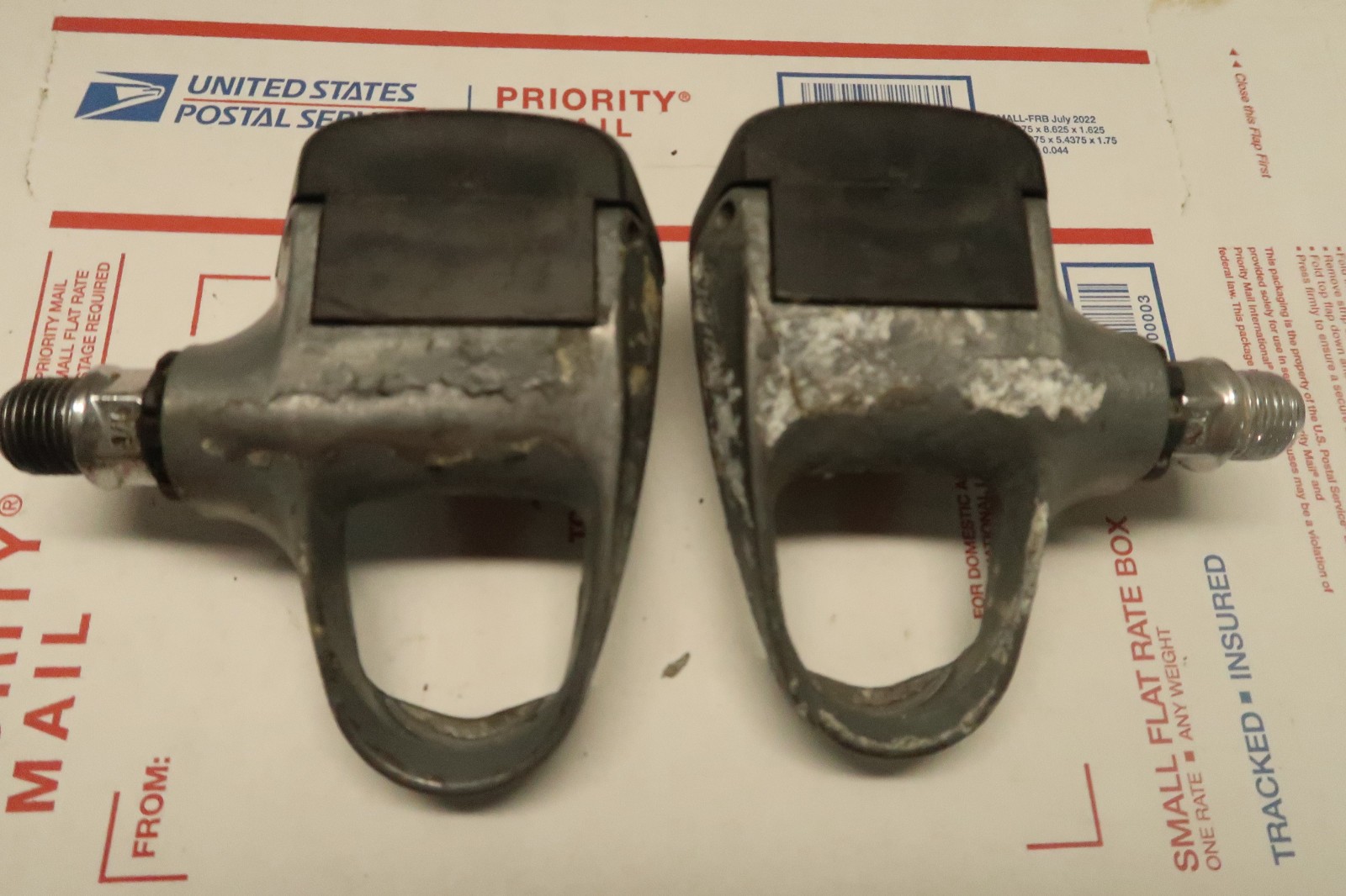 Campagnolo Look Style Clipless Pedals 1990’s Grey Free USPS Priority Mail Shippi