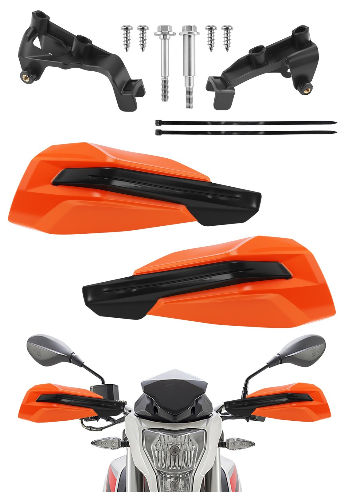 PRO CAKEN Dirt Bike Motorcycle Hand Guards Plastic Bracket