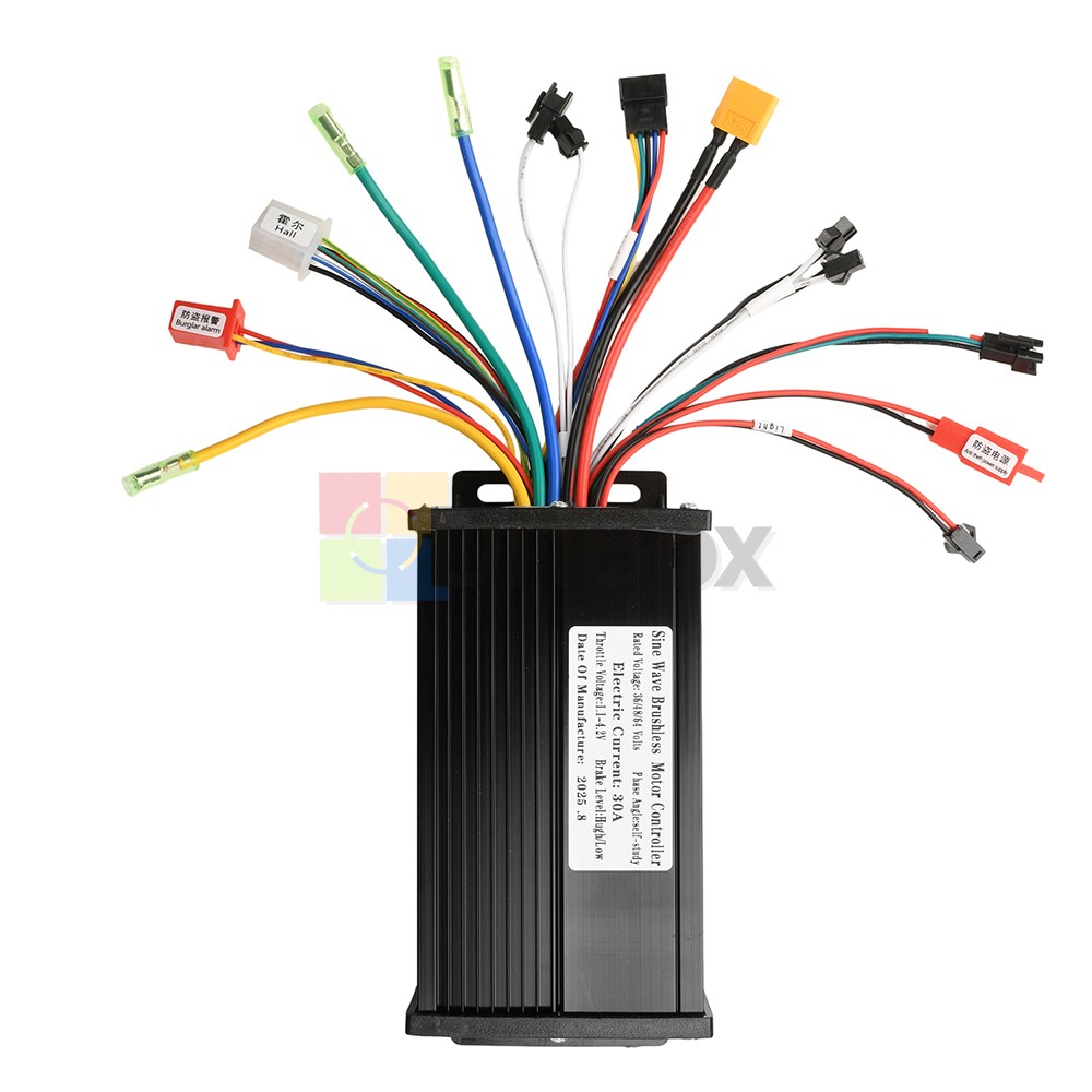 36V 48V 64V 40/30/20A Sine Wave Brushless Motor Controller for Electric Bicycle