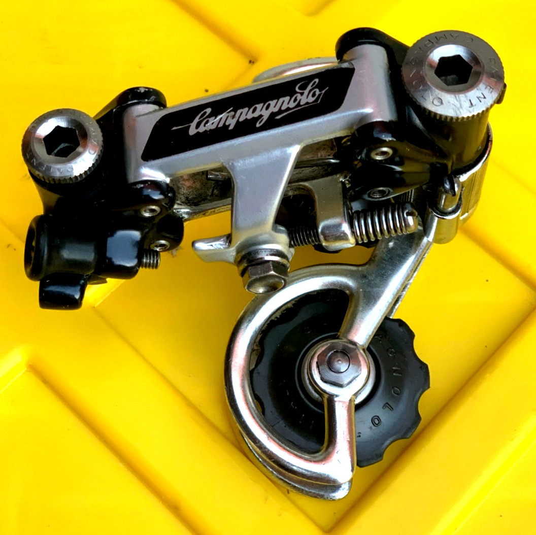 Vintage CAMPAGNOLO #4001 SUPER RECORD 5/6sp Rear Derailleur w/ Titanium Bolts