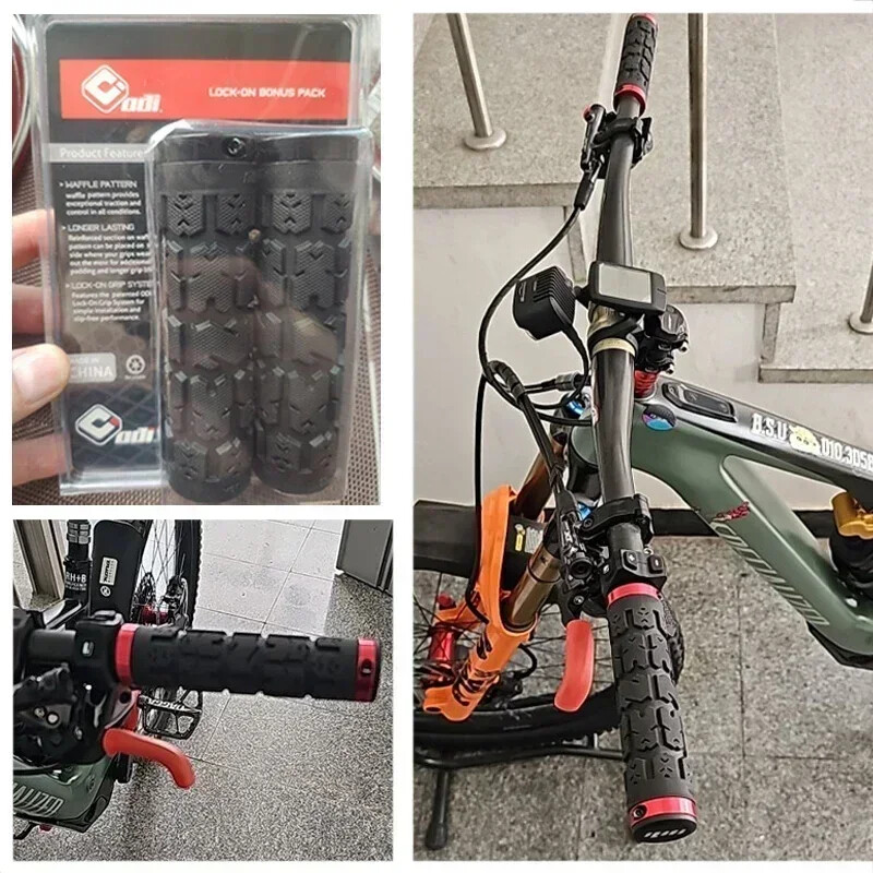 Bicycle Handlebar Cuffs Lock on Grips Shockproof MTB Handle Cover Grip Anti-Skid