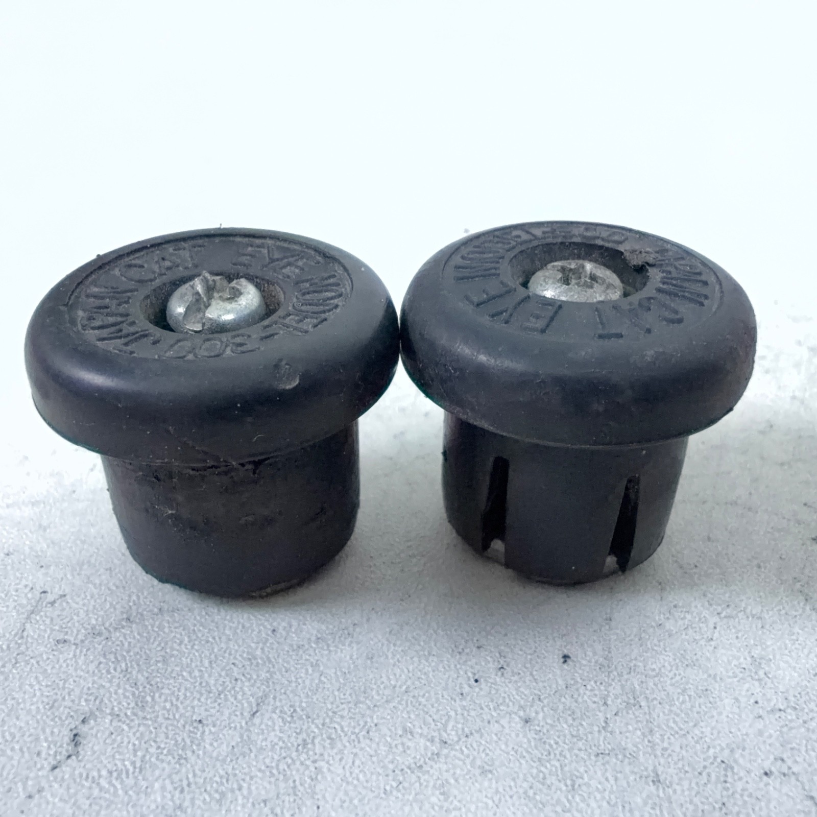Vintage Cat Eye Bar End Plug Model 300 Black Drop Bar Handlebar Cap Set