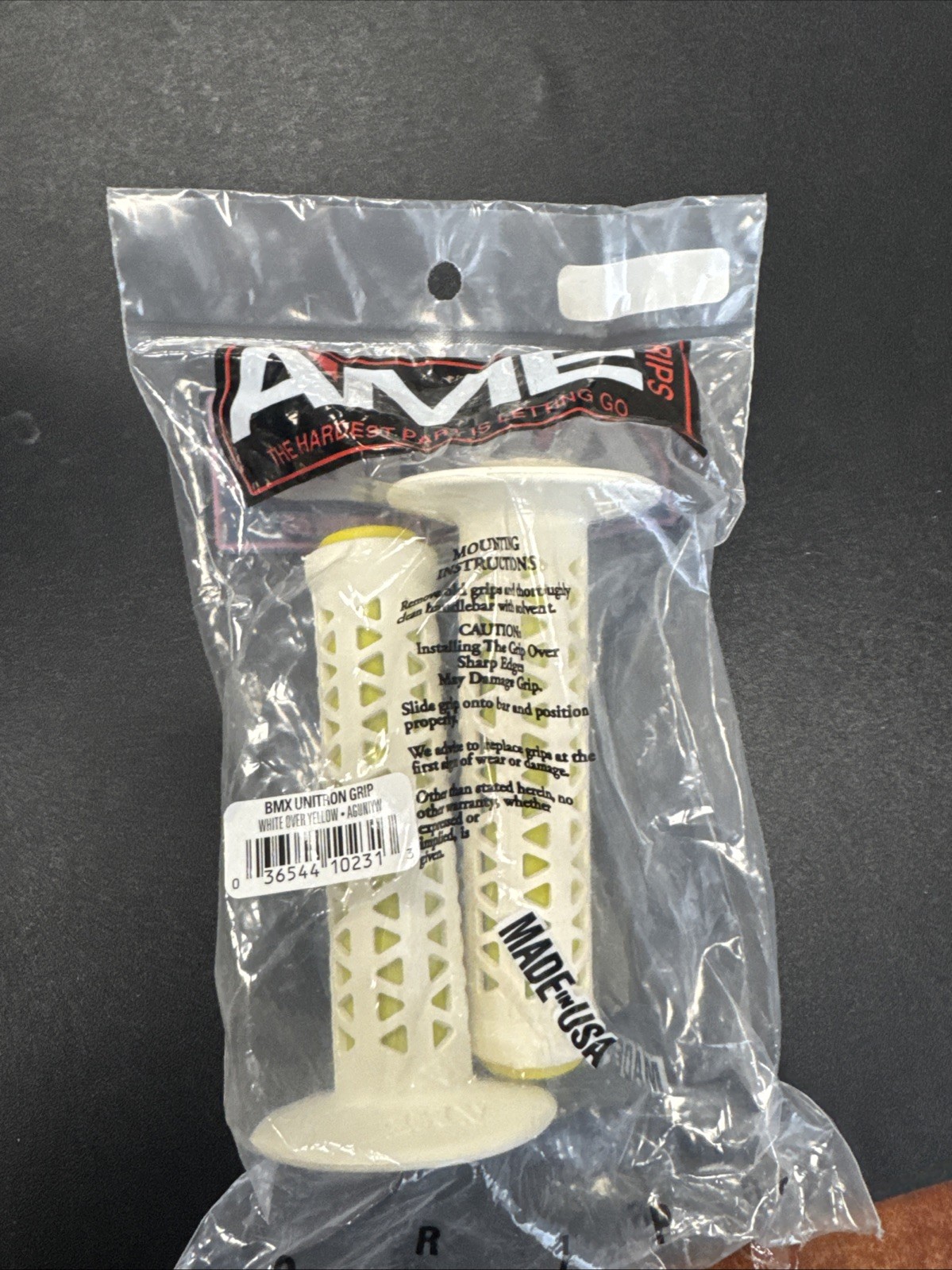 Unitron Ame Grips White Over Yellow