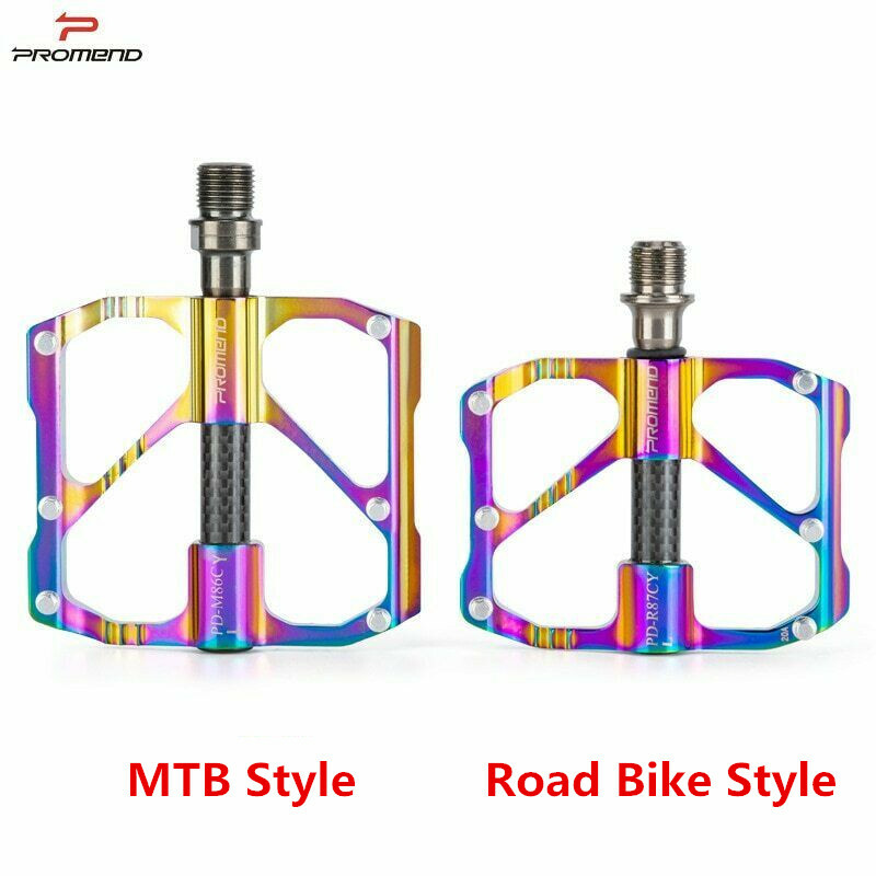 PROMEND 9/16 inch Aluminium Carbon Bicycle Pedal MTB Road Bike Pedal 3 Bearings