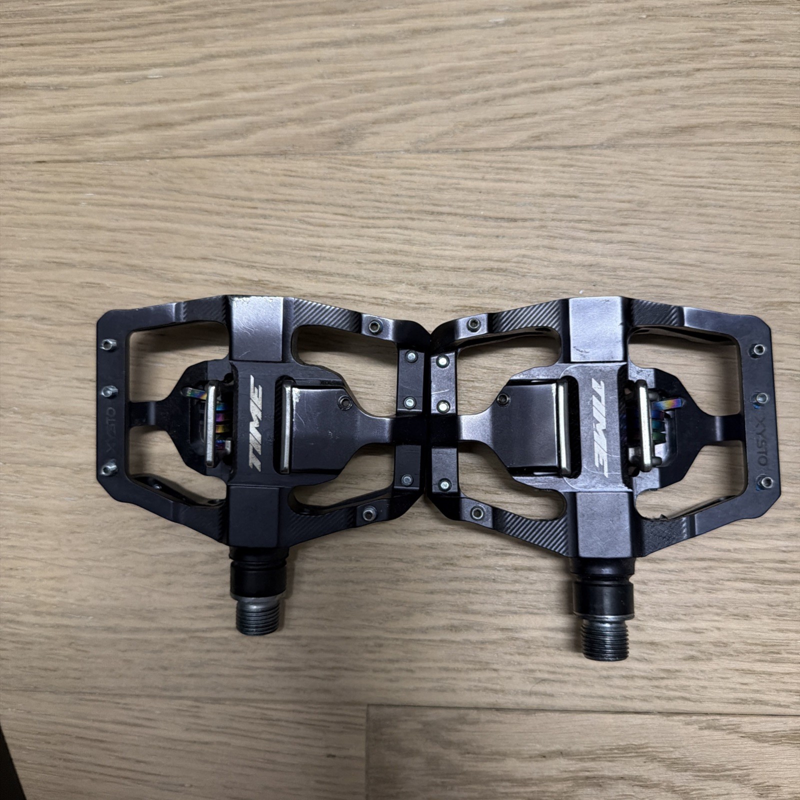 TIME Xysto A1 Aluminum Pedals with Steel Spindle, Dual-Sided Clipless,