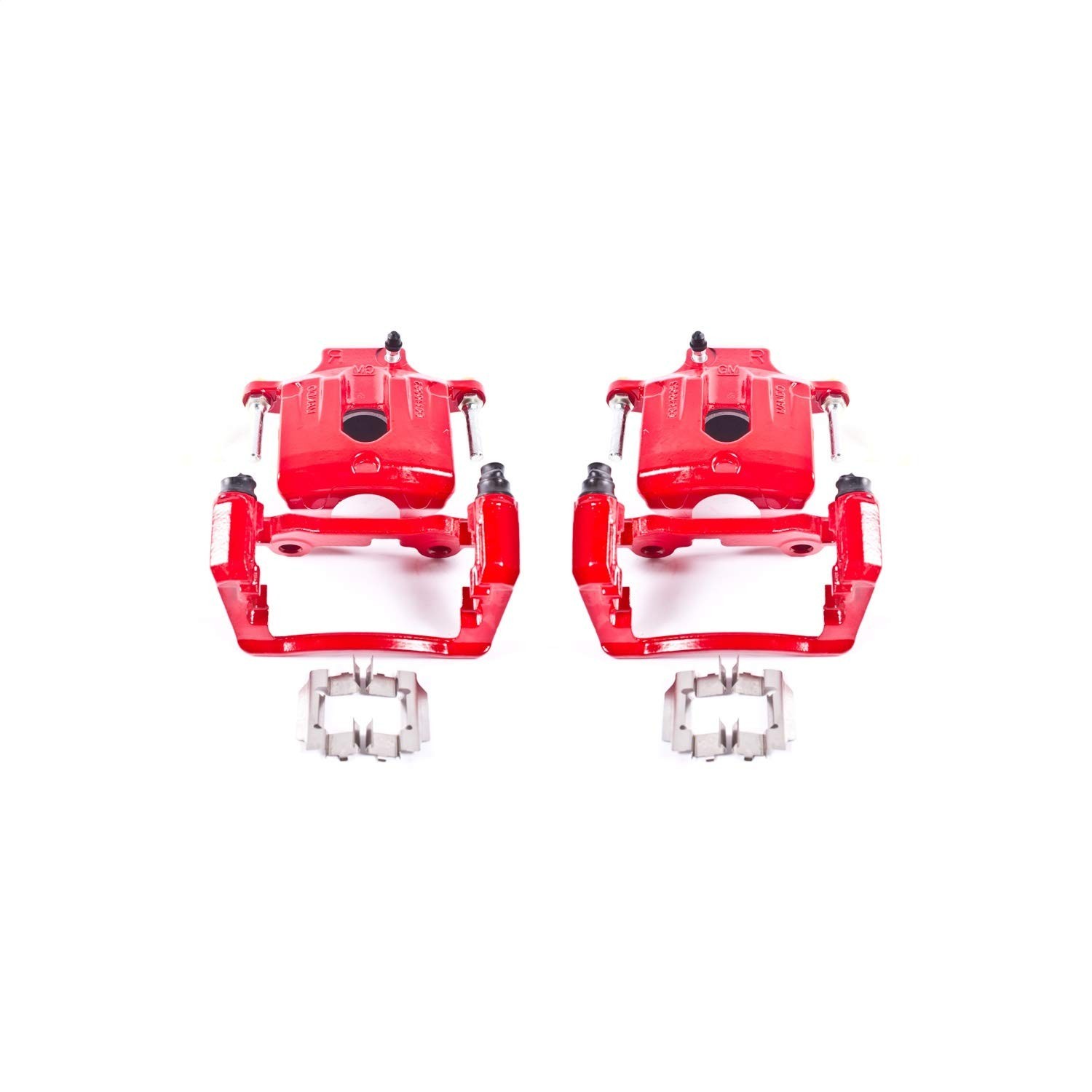 Power Stop Rear S4804 Pair of High-Temp Red Powder Coated Calipers for Rainie…