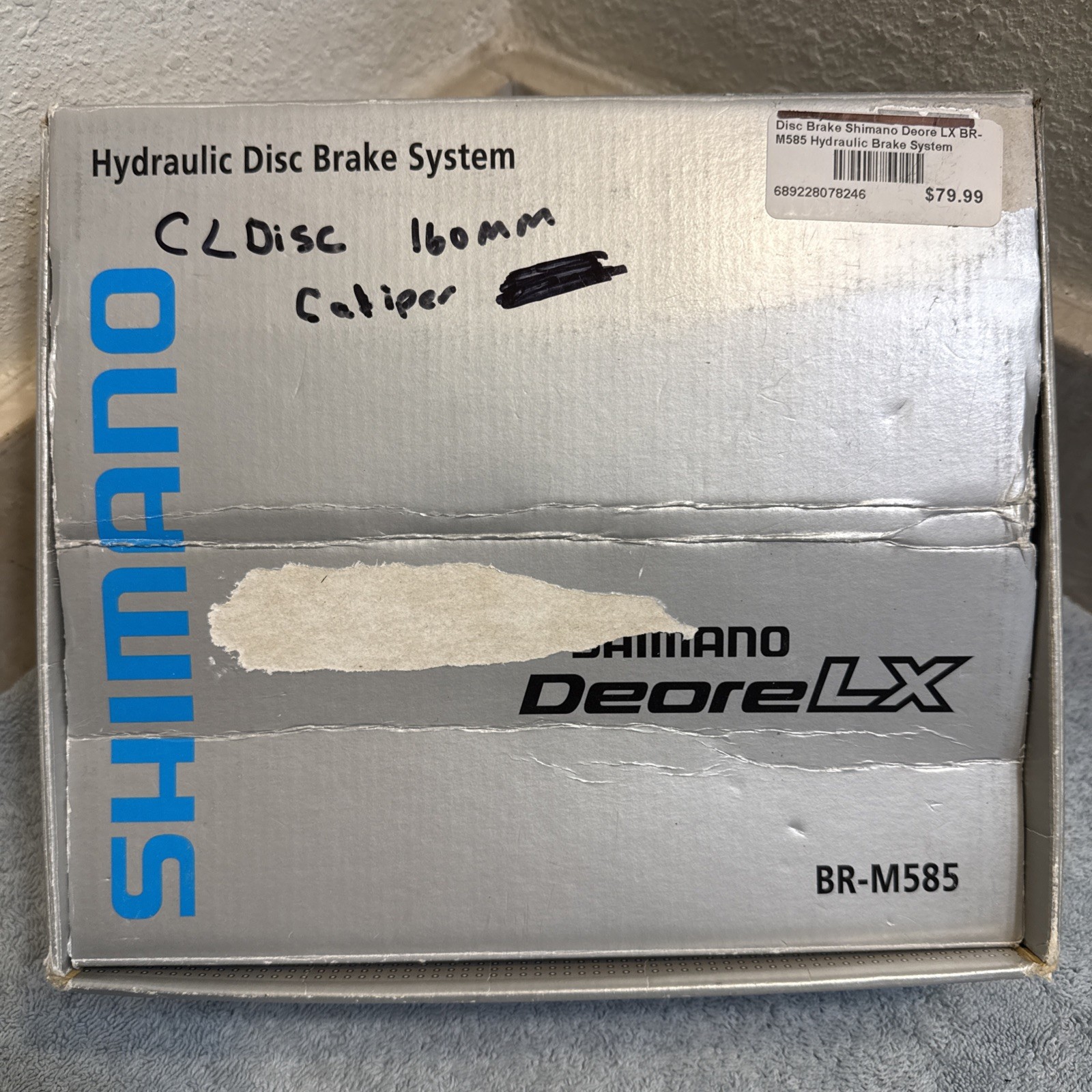SHIMANO BR-M585 Deore LX Hydraulic disc brake with 160mm centerlock rotor [caw]