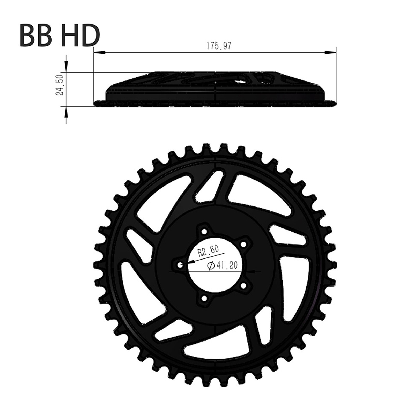 For BAFANG BBS01 BBS02 BBSHD Mid Drive Motor Light 42T Chainring Sprocket Ebike