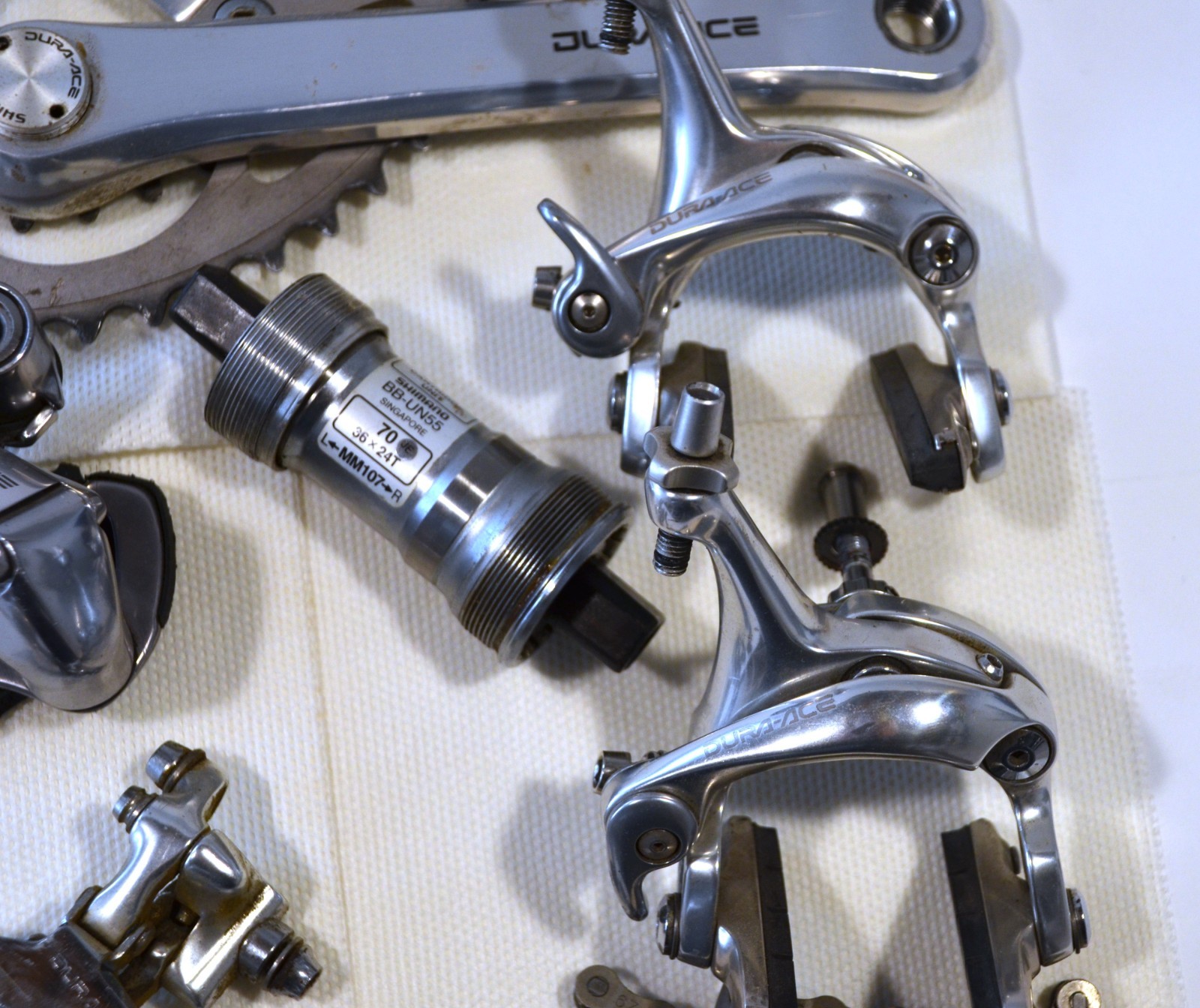 Dura Ace 7400 mixed 8 / 9 speed Groupset Group Eroica build w/ headset