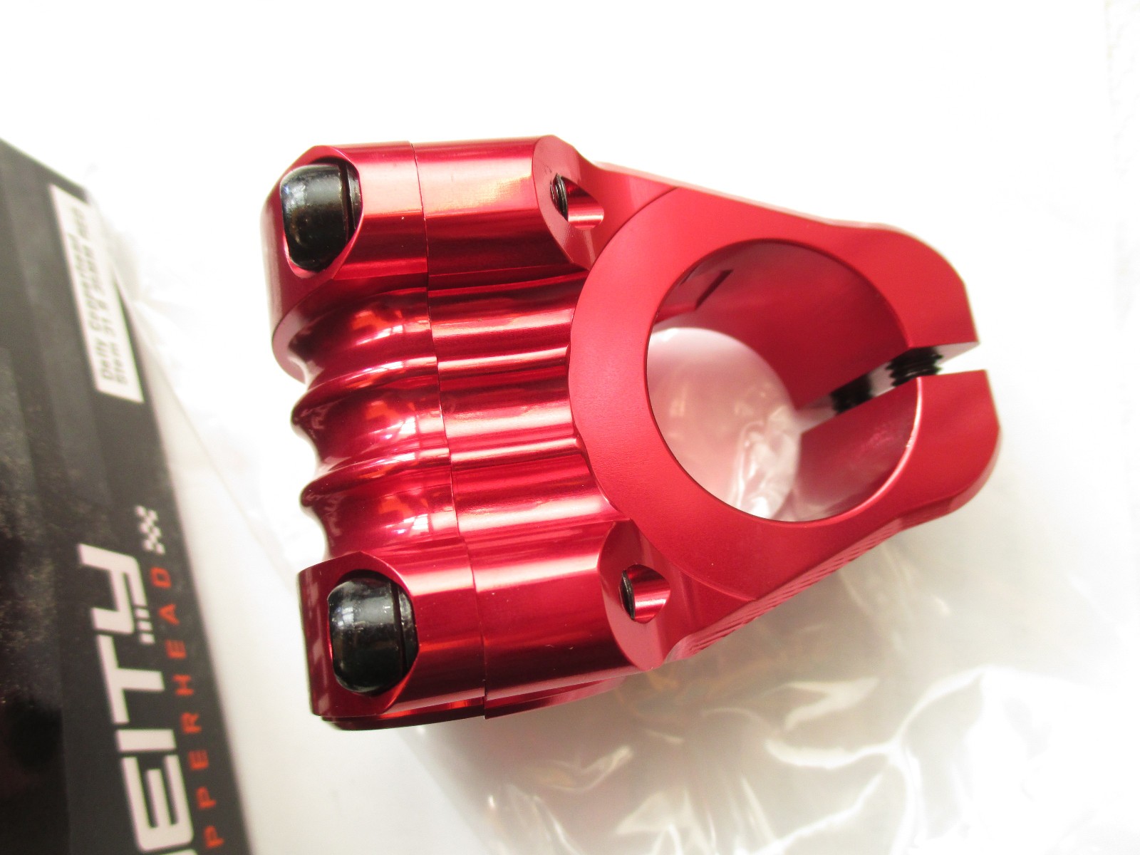 New Deity Copperhead Bike Stem, Red, 35mm Length x 31.8mm