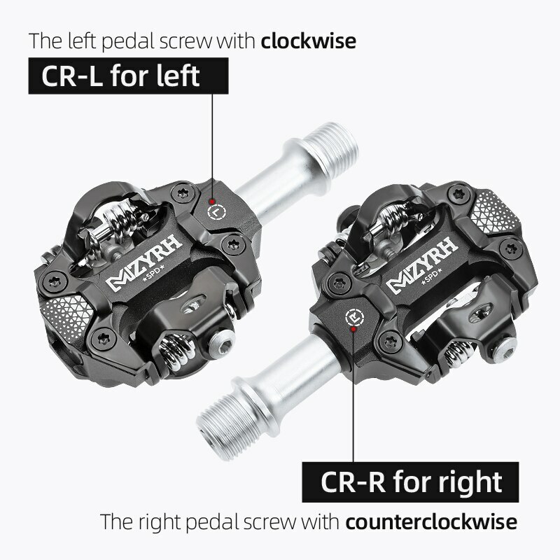 MZYRH 9/16″ Bicycle SPD Self-locking Pedals MTB Bike 3 Sealed Bearing Pedals
