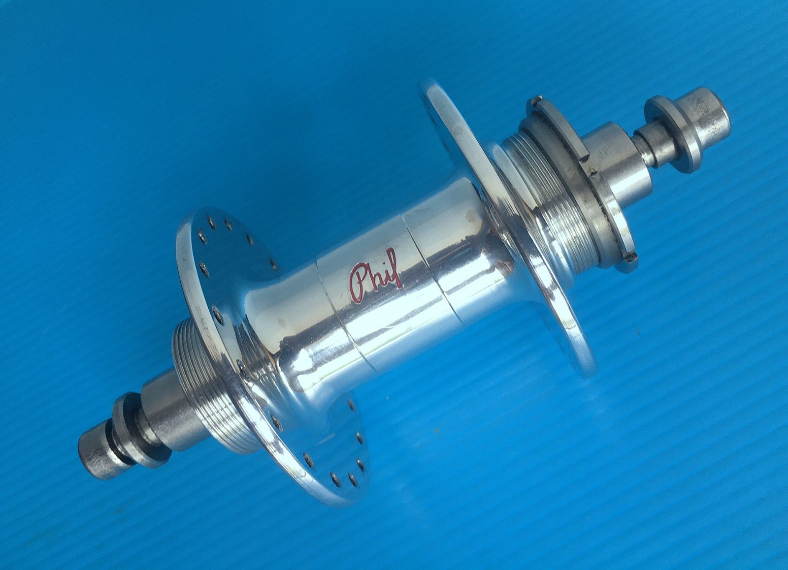Phil Wood High Flange Rear Track Hub 36h Fixed/Free 120mm w/Phil Lockring Mint!