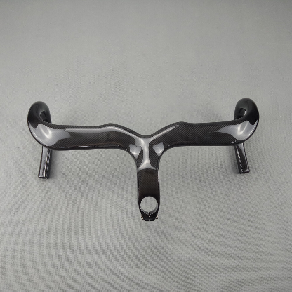 400/420/440mm Cycling Integrated Handlebar Stem Carbon Fiber Road Bike Drop Bar
